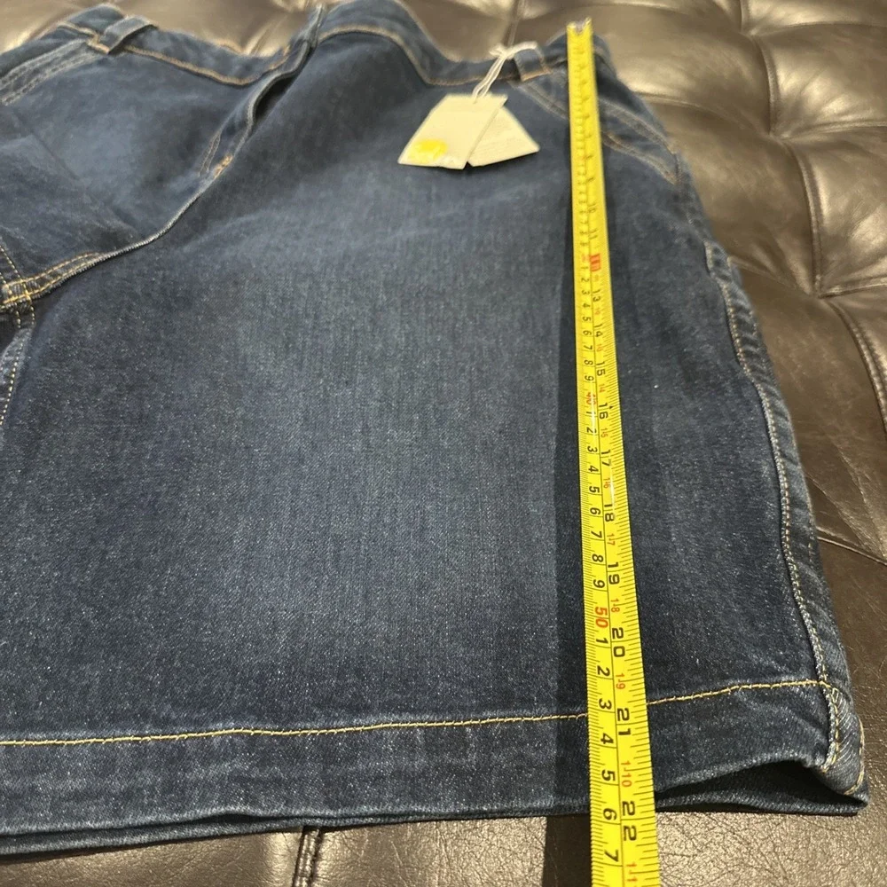 Boden Women US 12 Bermuda Mom Jean Long Shorts Indigo Blue R0112 DVN